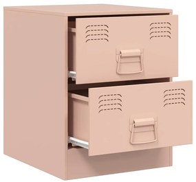 Mesa de cabeceira 34,5x39x44 cm aço rosa