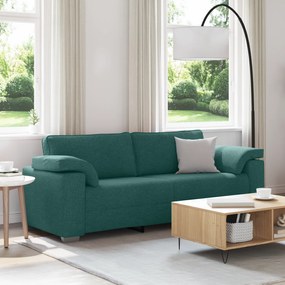 Sofá de 3 Lugares vidaXL Verde Escuro 178 cm Tecido