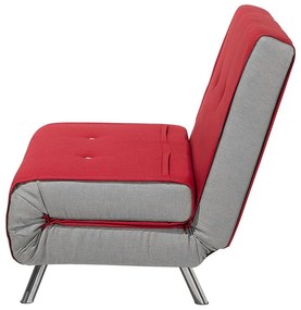 Sofá-cama em tecido vermelho FARRIS Beliani