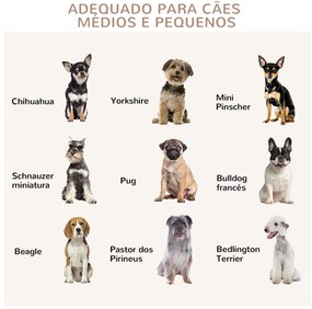 PawHut Gaiola para Cães com 2 Portas Bloqueáveis Casa para Cães de Tam