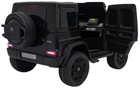 Carro elétrico para Crianças 24V 4x4 200W Mercedes Benz G63 AMG XXL Rodas de EVA, Assento de couro Preto