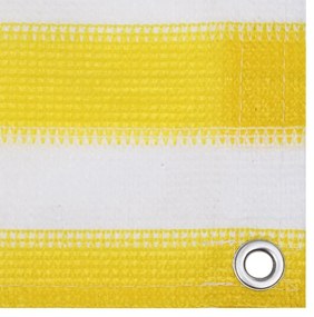 Tela de varanda 120x500 cm PEAD amarelo e branco