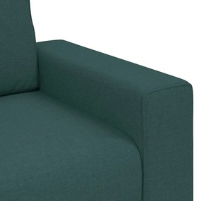 Sofá de 3 lugares 180 cm tecido verde-escuro