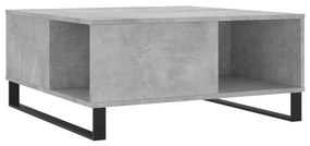 Mesa de centro 80x80x36,5 cm derivados madeira cinzento cimento