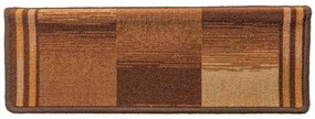 Tapetes de escada autoadesivos 15 pcs 65x21x4 cm castanho