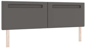 Cabeceira vidaXL Design Simples Cinza 180 cm Couro Sintético