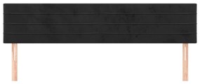 Cabeceira de cama 2 pcs veludo 80x5x78/88 cm preto