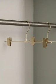 Pack De 6 Cabides Com Pinça Em Aço Gärde Dourado - Sklum