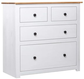 vidaXL Aparador 80x40x83 cm madeira de pinho Panama branco