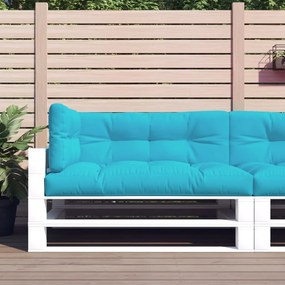 vidaXL Almofadões para sofá de paletes 3 pcs tecido turquesa