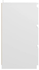 Mesas de cabeceira 2 pcs 40x35x62,5 cm derivados madeira branco