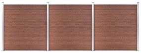 vidaXL Painel de vedação para jardim 526x186 cm WPC castanho