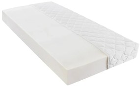 Cama com colchão 90x200 cm couro artificial branco