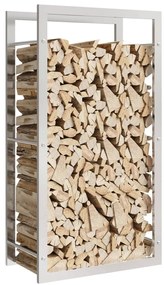 Suporte para lenha 50x28x94 cm aço inoxidável
