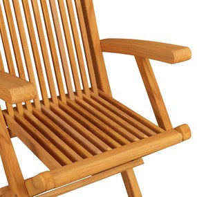 Cadeiras de jardim c/ almofadões azuis 8 pcs teca maciça