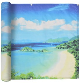 vidaXL Tela para varanda tecido Oxford 75x600 cm estampado vista lago