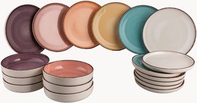Conjunto de loiça pintada à mão Baita Modern, 6 pessoas, conjunto de 18