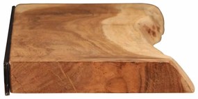 Prateleiras parede 2 pcs 100x20x3,5 cm madeira de acácia maciça