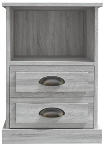 Mesas de cabeceira 2 pcs 43x36x60 cm cinzento sonoma
