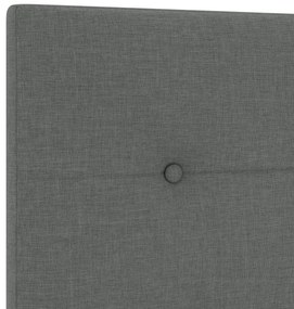 Cabeceira vidaXL Botões Estofada Cinza Escuro 180 cm Tecido