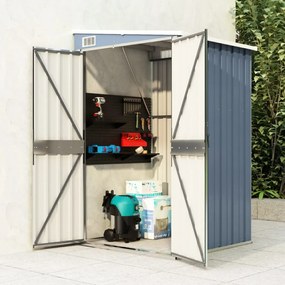 316218 vidaXL Abrigo suspenso p/ jardim 118x100x178 cm aço galvaniz. cinzento