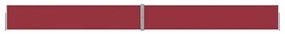 Toldo lateral retrátil para pátio 140x1200 cm vermelho