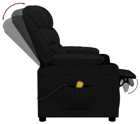Poltrona de massagens couro artificial preto