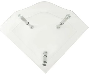 Mesa apoio duas prateleiras 38x38x50cm vidro temp. transparente