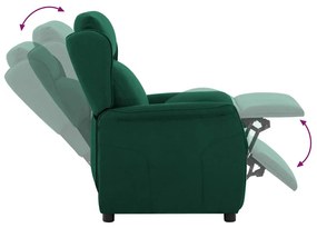 Cadeira Recliner Verde Escuro em Tecido