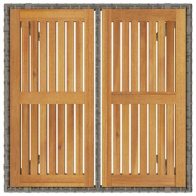 Conjunto de Jantar para Jardim vidaXL de 5 Peças Cinza Rattan Poliéste