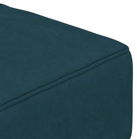 Sofá-cama 2 lugares com duas almofadas veludo azul