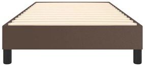 Estrutura de cama 80x200 cm couro artificial castanho