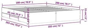 Estrutura de cama c/ gavetas derivados madeira carvalho fumado