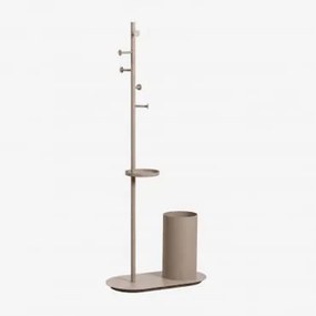 Cabide De Pé Com Suporte Para Guarda-chuvas Em Ferro Isalune Moka Brown - Sklum