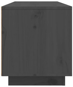 Móvel de TV 80x35x40,5 cm madeira de pinho maciça cinzento
