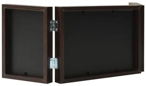 Moldura com três dobras 22x15 cm+2x(10x15 cm) castanho-escuro