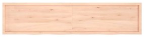 Prateleira de parede 220x50x(2-4)cm carvalho maciço não tratado