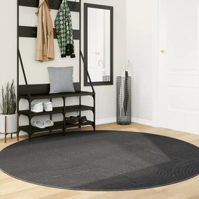 vidaXL Tapete de pelo curto IZA visual escandinavo Ø 200 cm antracite