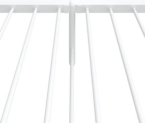 Estrutura de cama com cabeceira e pés 100x190 cm metal branco