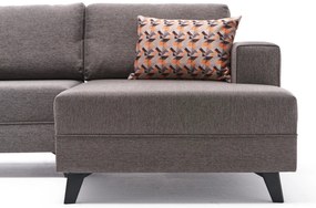 Sofá-Cama de Canto Efsun – Castanho – 300 x 78 cm