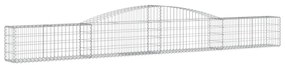 Cestos gabião arqueados 9 pcs 400x30x40/60 cm ferro galvanizado