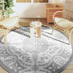 Tapete de exterior Ø200 cm ARAKIL PP cinzento Claro