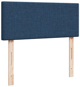 Estrutura de cama otomana com colchão 120x200 cm tecido azul