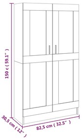 Estante 82,5x30,5x150 cm contraplacado carvalho sonoma