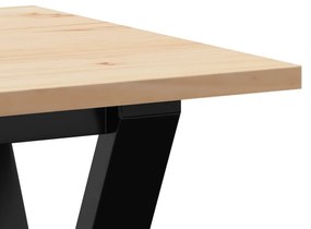 Mesa de centro estrutura em Y 100x50x45cm pinho e aço