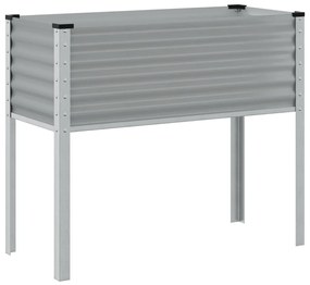 Vaso/floreira de jardim 100x41x90 cm aço cinzento