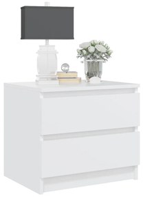 Mesas de cabeceira 2 pcs derivados de madeira branco