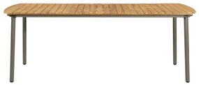 7 pcs conjunto de jantar para jardim vime PE preto