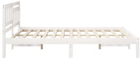 Estrutura da Cama com cabeceira Branco 150 x 200 cm