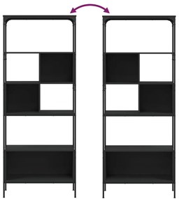 Estante c/ 5 prateleiras 76x33x188,5 cm derivados madeira preto